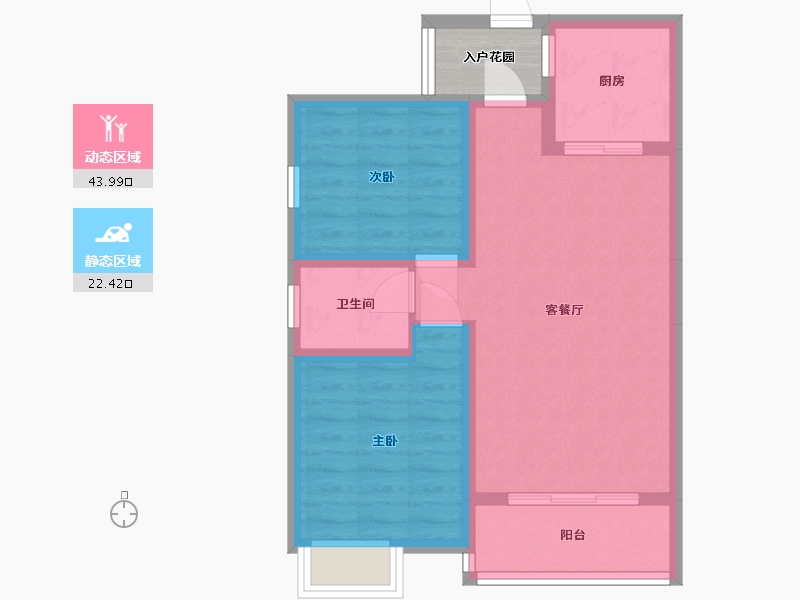 贵州省-贵阳市-理想城-61.63-户型库-动静分区