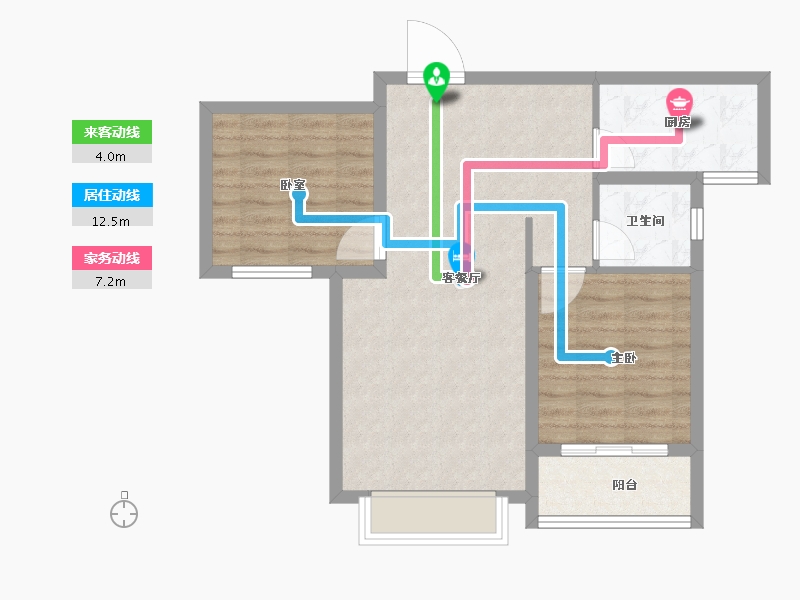 河北省-石家庄市-帝华御锦苑-65.49-户型库-动静线