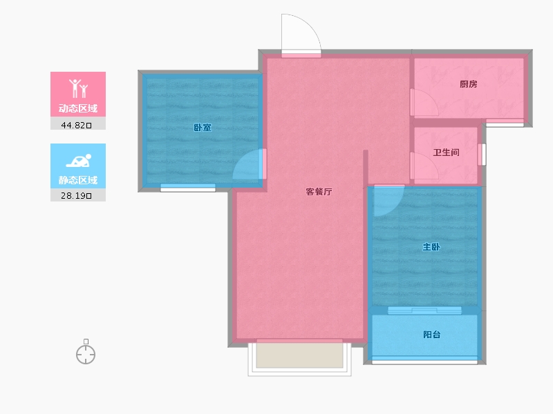 河北省-石家庄市-帝华御锦苑-65.49-户型库-动静分区