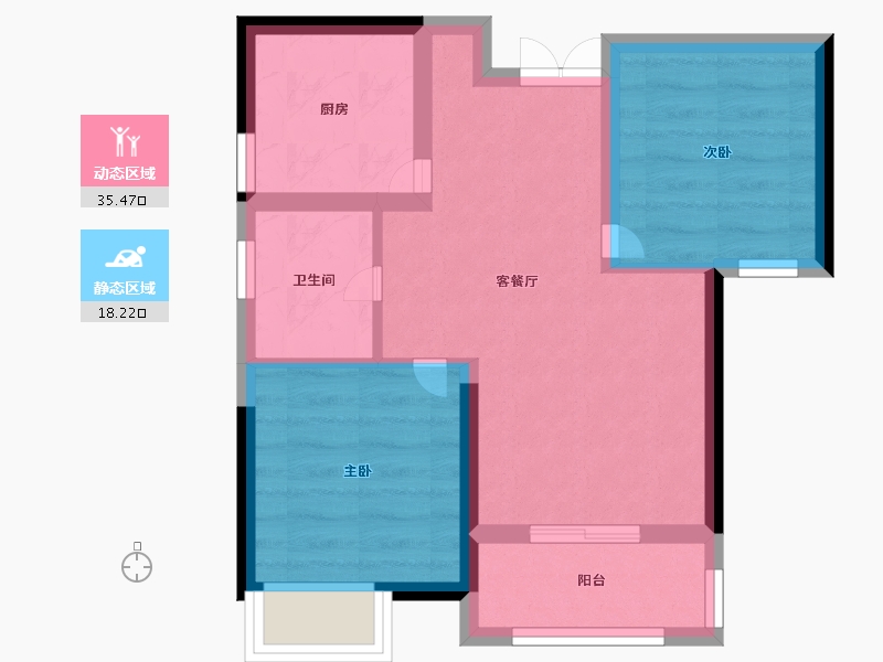 贵州省-遵义市-广厦银河壹号-46.87-户型库-动静分区