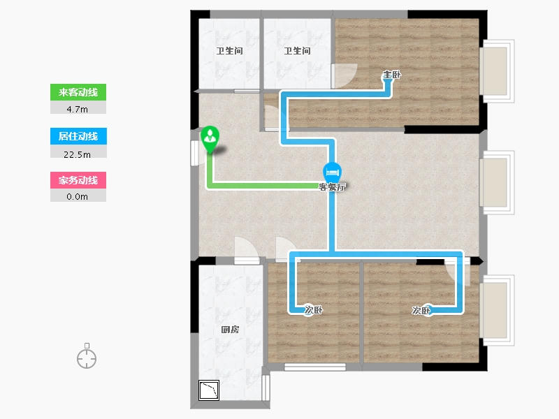 贵州省-贵阳市-祥源馨月港-92.85-户型库-动静线