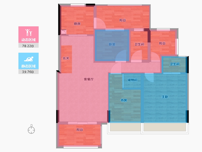 广西壮族自治区-柳州市-联发滨江壹号-98.38-户型库-动静分区