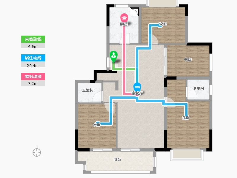 江苏省-无锡市-融创西羲里-125.00-户型库-动静线