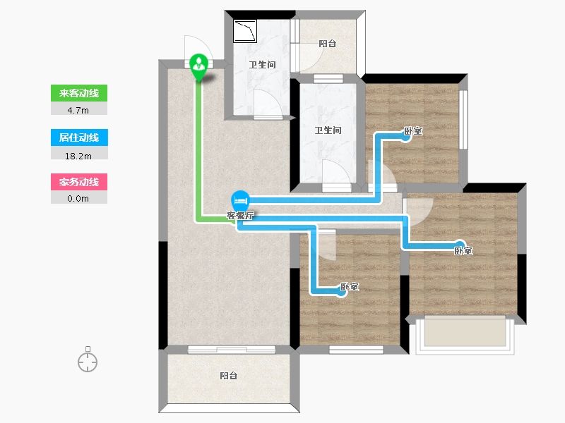 四川省-眉山市-融创南凌樾-67.94-户型库-动静线