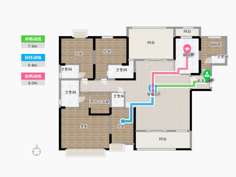 贵州省-贵阳市-鸿基君临天下三期-232.97-户型库-动静线