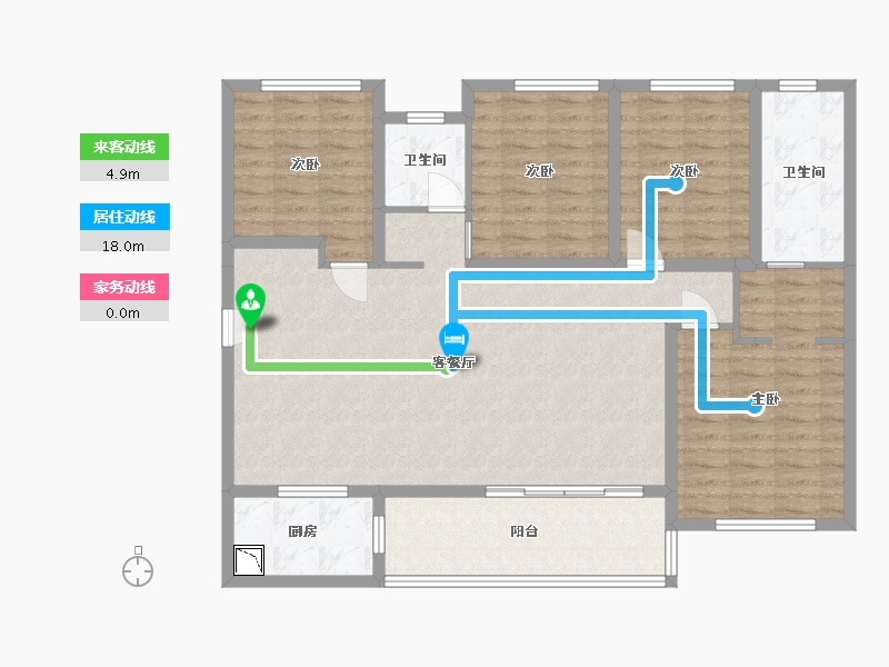 四川省-成都市-保利时代-119.06-户型库-动静线