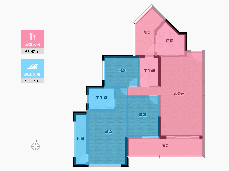 四川省-成都市-中德英伦世邦-105.94-户型库-动静分区