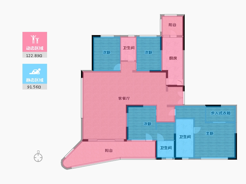 四川省-成都市-中国铁建西派金沙-194.25-户型库-动静分区