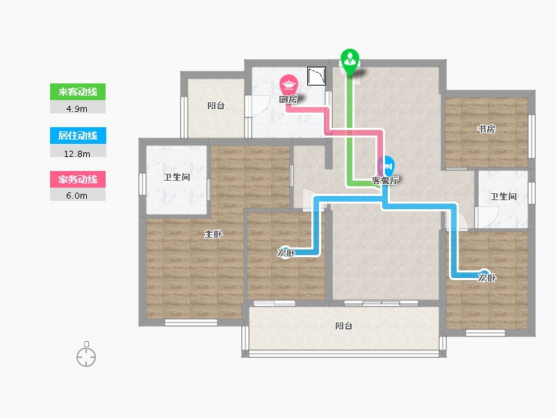 四川省-成都市-保利时代-118.09-户型库-动静线