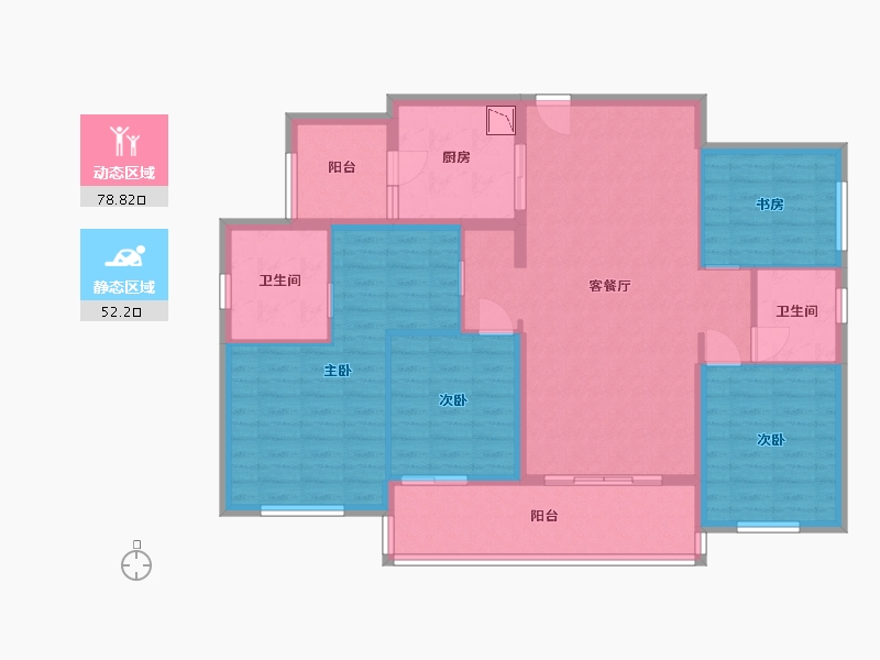 四川省-成都市-保利时代-118.09-户型库-动静分区