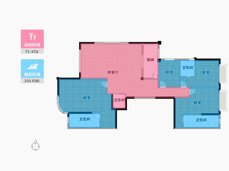 四川省-成都市-七一城市森林花园-156.98-户型库-动静分区