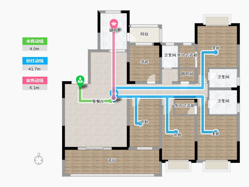 四川省-成都市-万和嘉苑-176.63-户型库-动静线