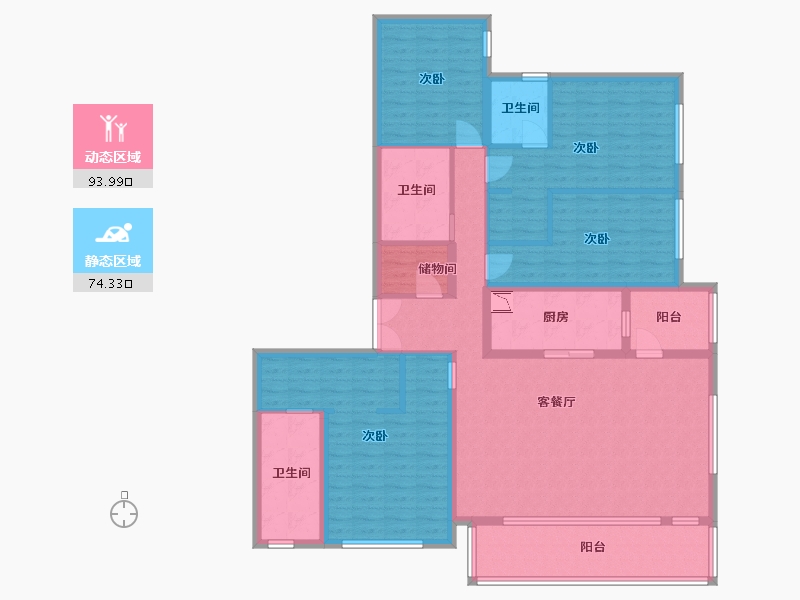 四川省-成都市-保利时代-151.03-户型库-动静分区