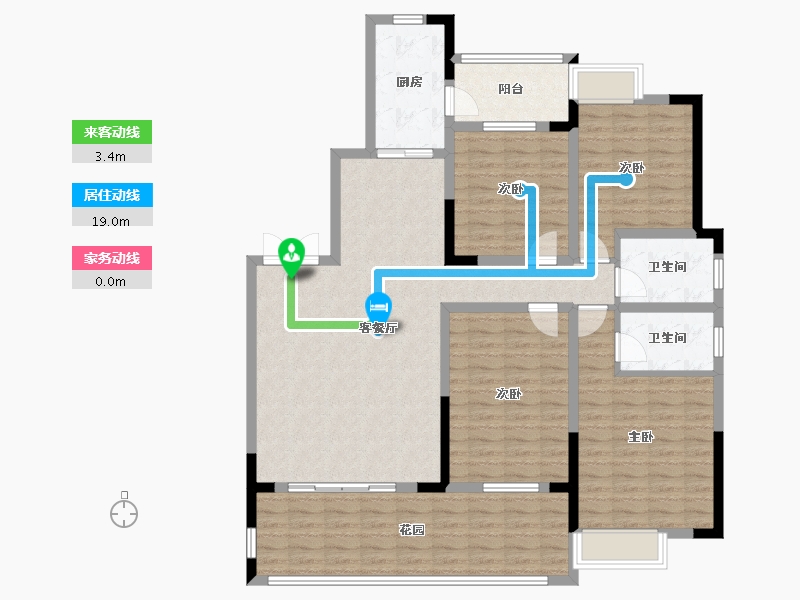 四川省-成都市-万和嘉苑-135.85-户型库-动静线