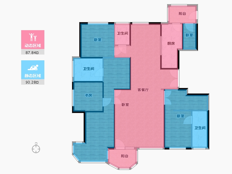 河北省-石家庄市-天山九峰-166.93-户型库-动静分区