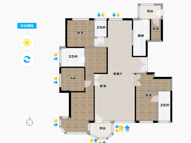 河北省-石家庄市-天山九峰-166.93-户型库-采光通风