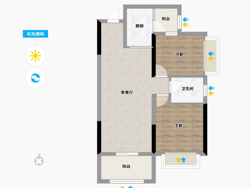 贵州省-遵义市-东都遵南首府-62.42-户型库-采光通风