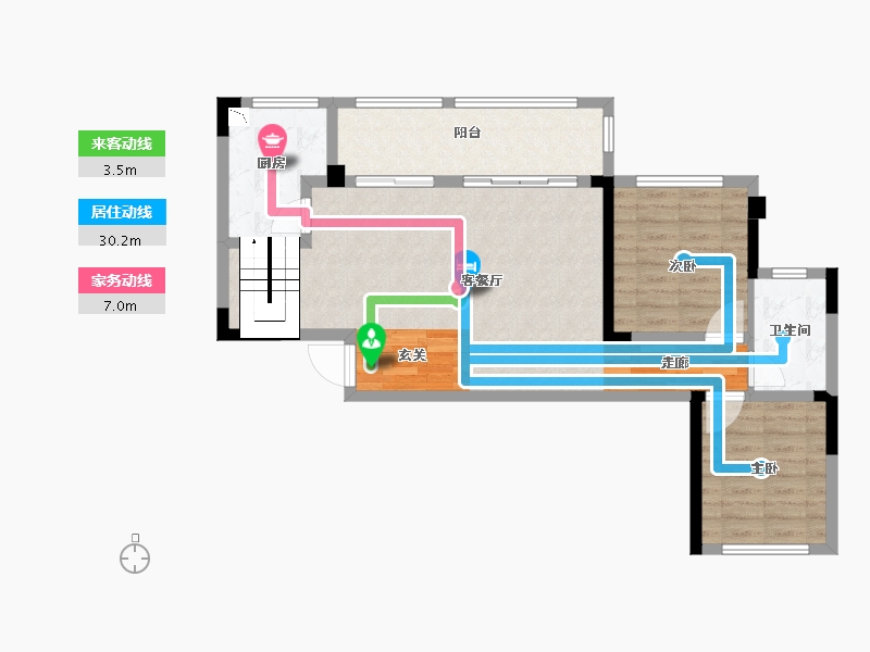 四川省-宜宾市-正黄·翡翠堂-77.66-户型库-动静线