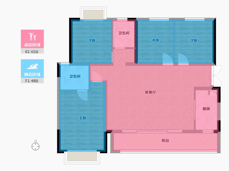 四川省-成都市-融创翰林学府-102.09-户型库-动静分区