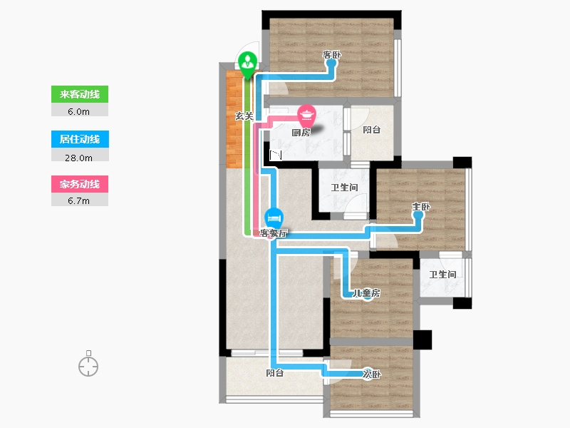 四川省-宜宾市-远达·梦想N+-80.88-户型库-动静线