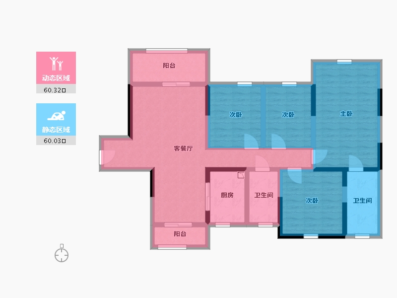 四川省-宜宾市-江畔华府-105.97-户型库-动静分区