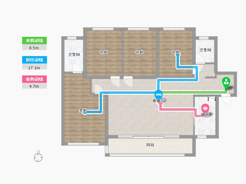 四川省-成都市-龙湖西府琅悦-112.75-户型库-动静线