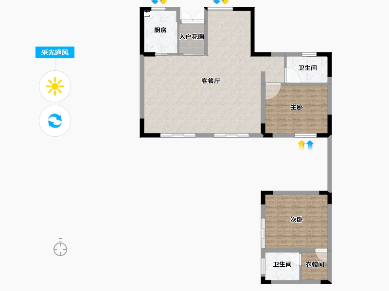 四川省-成都市-中建人居山水颐墅-103.46-户型库-采光通风