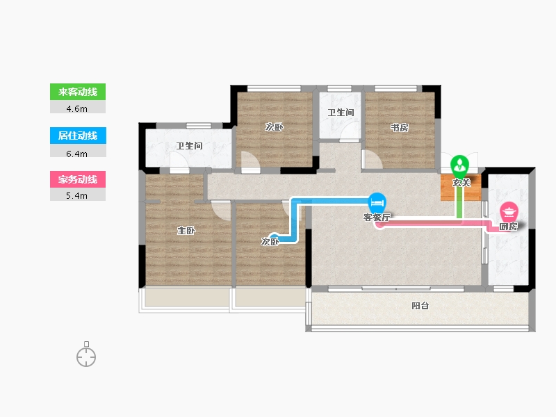 四川省-成都市-正黄翡翠堂-111.10-户型库-动静线