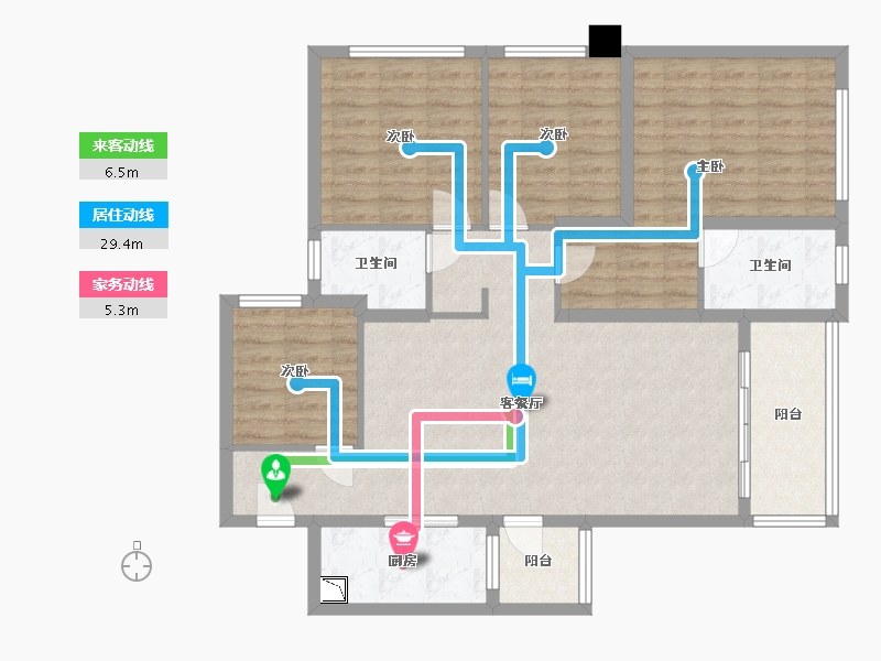 四川省-成都市-保利时代-108.17-户型库-动静线