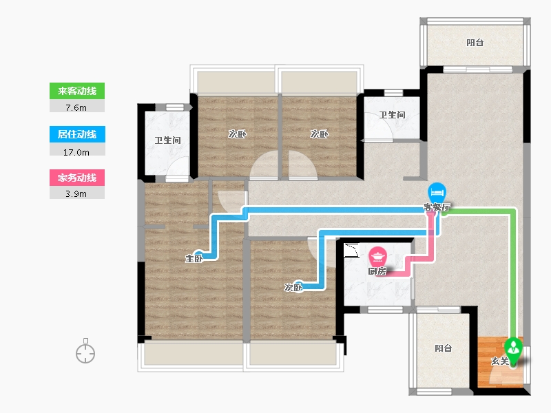 四川省-成都市-华润置地时代之城-111.41-户型库-动静线