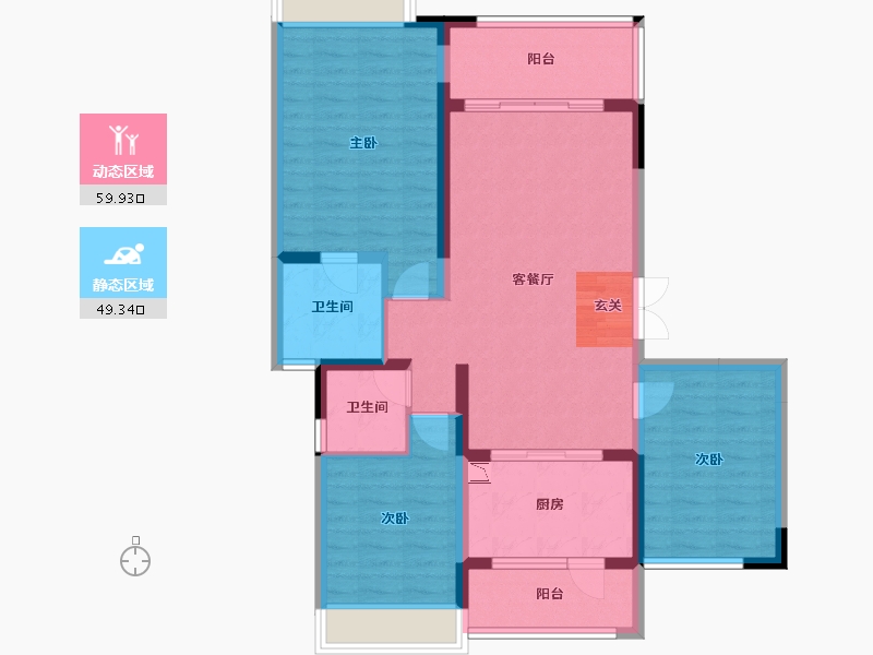 四川省-成都市-中建人居山水颐墅-97.59-户型库-动静分区