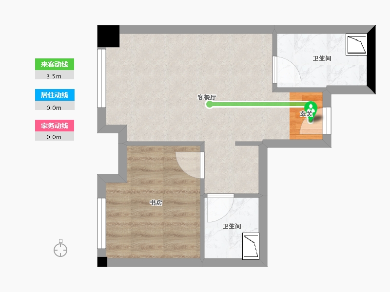 四川省-成都市-朗诗上林熙华府SOHO-35.77-户型库-动静线