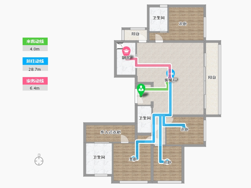 四川省-成都市-龙湖西府琅悦-145.39-户型库-动静线