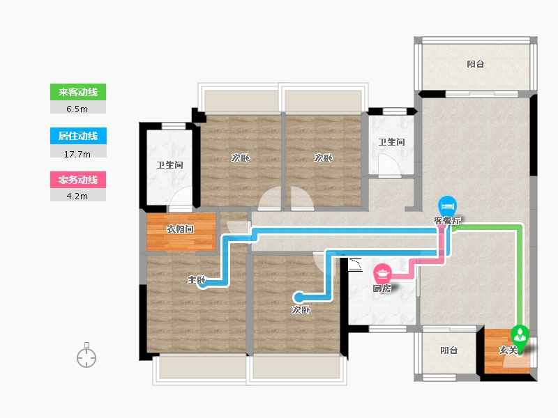 四川省-成都市-华润置地时代之城-105.42-户型库-动静线