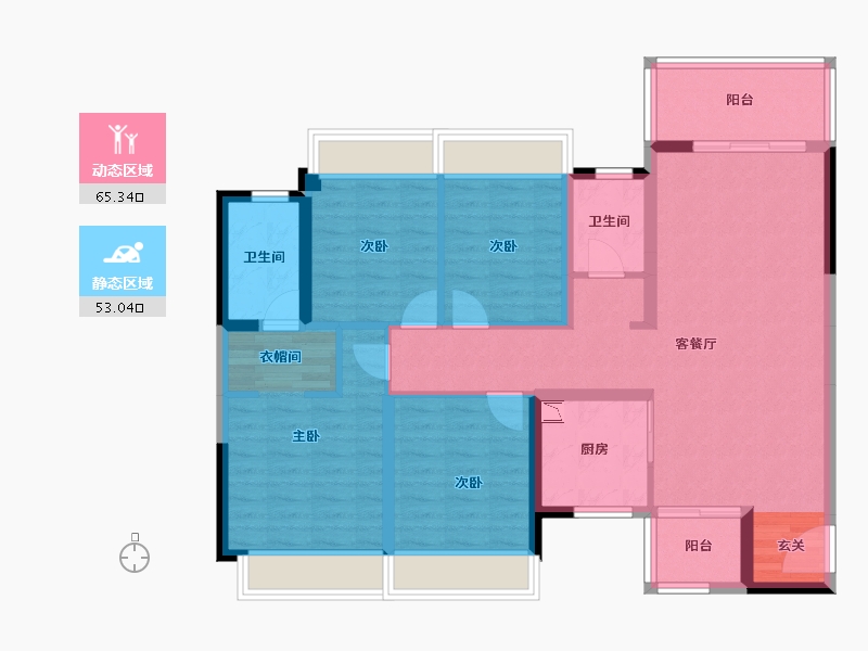 四川省-成都市-华润置地时代之城-105.42-户型库-动静分区