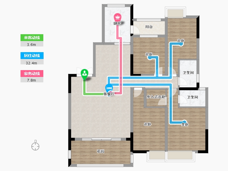 四川省-成都市-万和嘉苑-141.30-户型库-动静线