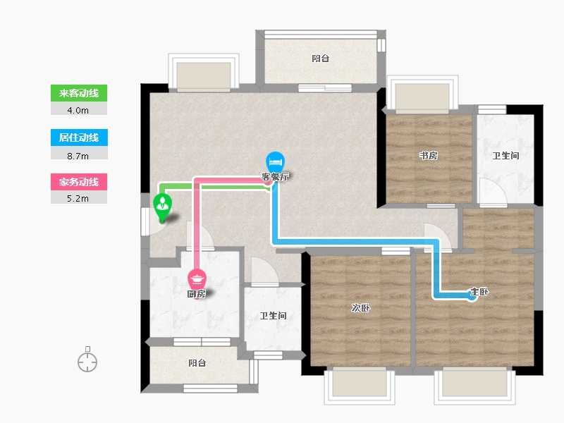 四川省-成都市-融创翰林学府-80.44-户型库-动静线