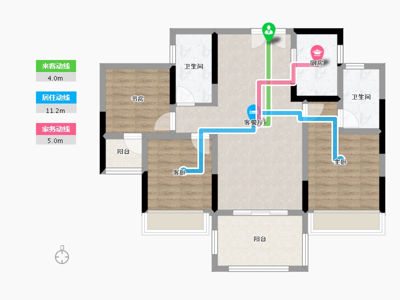 贵州省-遵义市-顺成国宾壹号-81.48-户型库-动静线