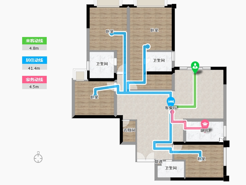 四川省-成都市-七一城市森林花园-121.66-户型库-动静线