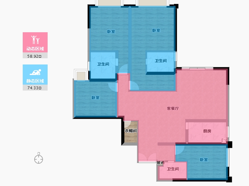 四川省-成都市-七一城市森林花园-121.66-户型库-动静分区