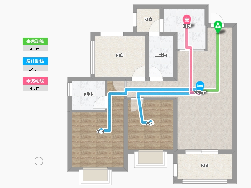 贵州省-遵义市-北大资源梦想城-76.19-户型库-动静线