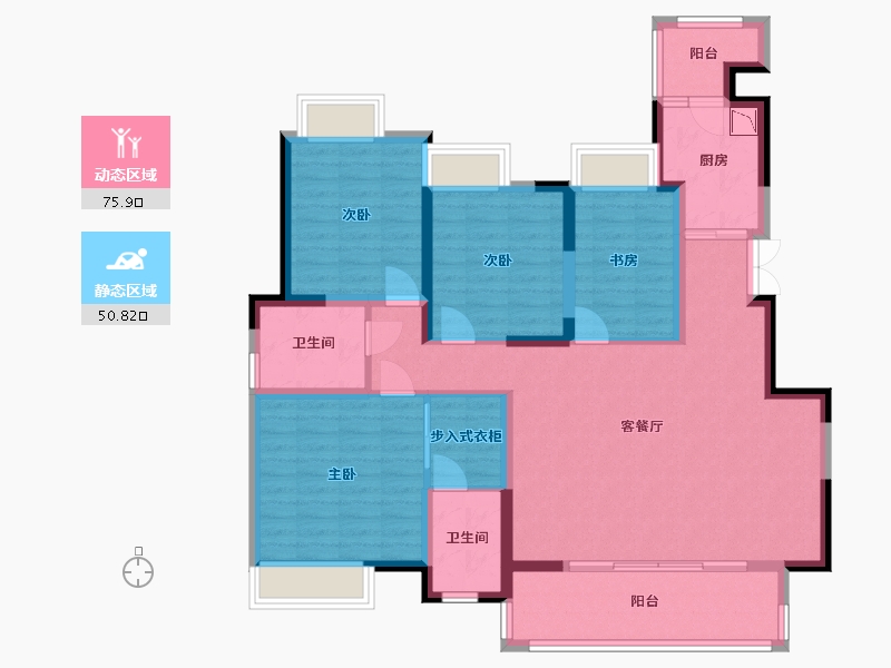 四川省-成都市-交投璟云府-112.72-户型库-动静分区