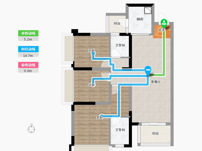 四川省-成都市-正黄翡翠堂-81.22-户型库-动静线