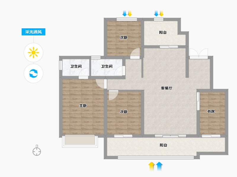 贵州省-遵义市-西派府-112.18-户型库-采光通风