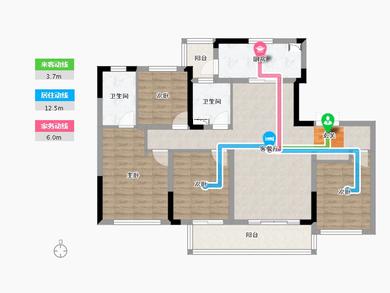 四川省-成都市-首开龙湖景粼玖序-103.90-户型库-动静线