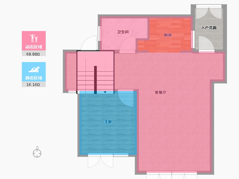 四川省-成都市-泰达上青城-85.01-户型库-动静分区