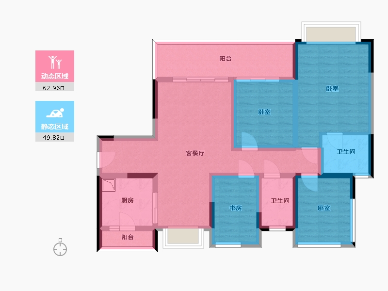 四川省-眉山市-融创九天一城-99.05-户型库-动静分区