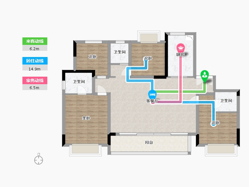 四川省-成都市-华侨城粼港樾府-116.02-户型库-动静线