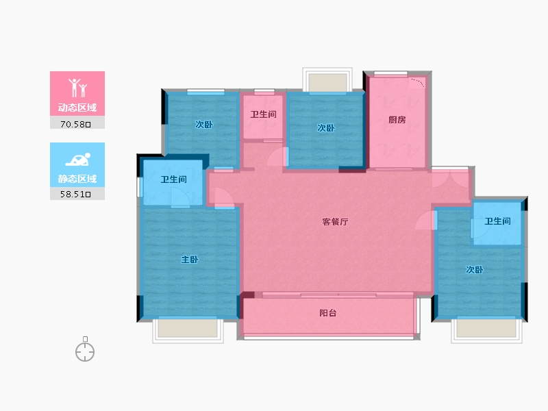 四川省-成都市-华侨城粼港樾府-116.02-户型库-动静分区