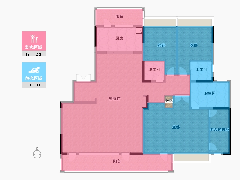 四川省-成都市-武侯金茂府-212.43-户型库-动静分区